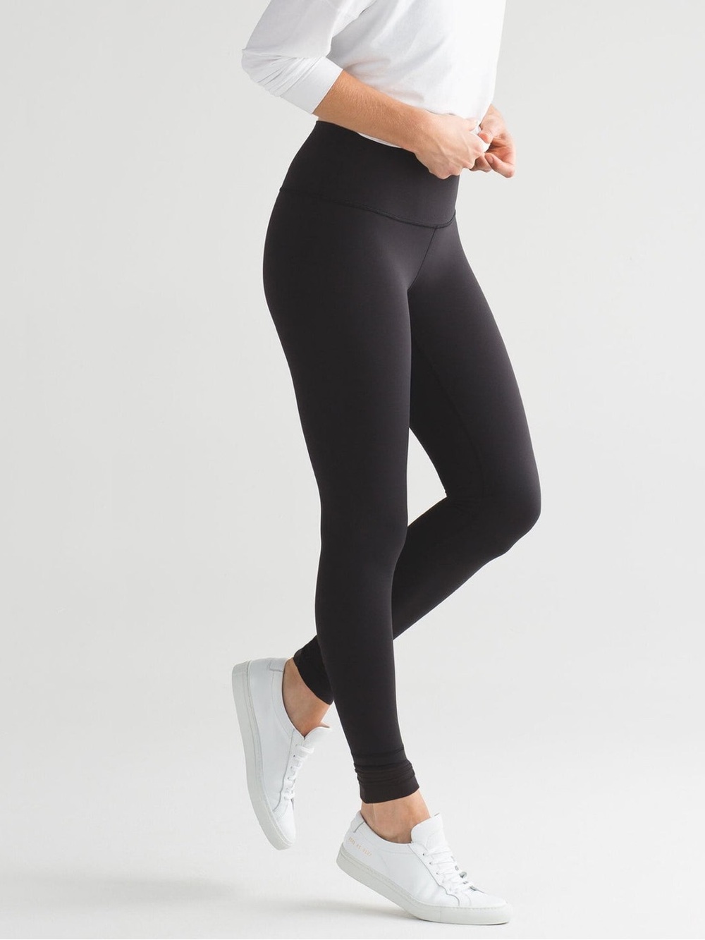 Sweetflexz Full Length High Rise Resistance Black Leggings